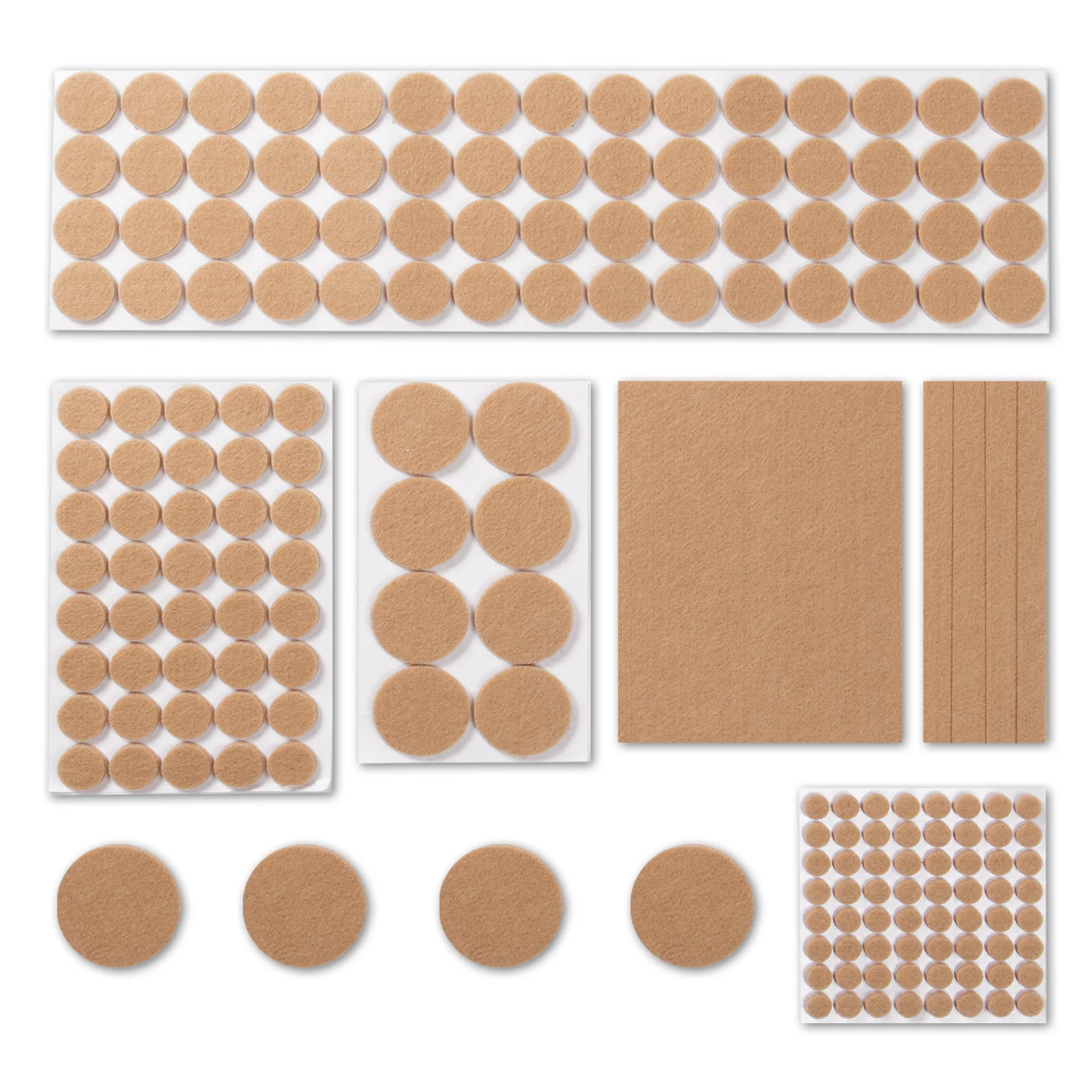 Furniture Felt Pads - 181 pcs - 7 sizes