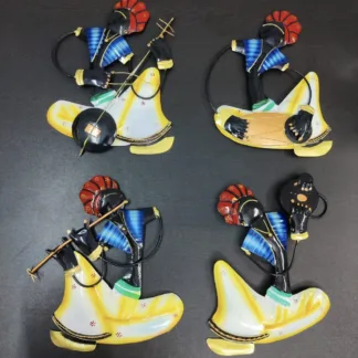 Indian Music Men - Set of 4 - 8.5"X11.5"