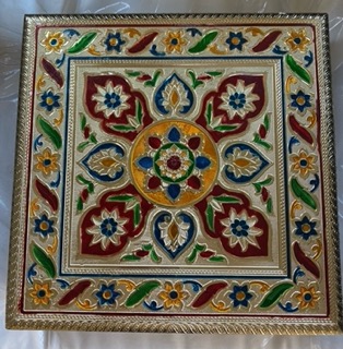 Meenakari Puja Bajot - 12"x12"x2"